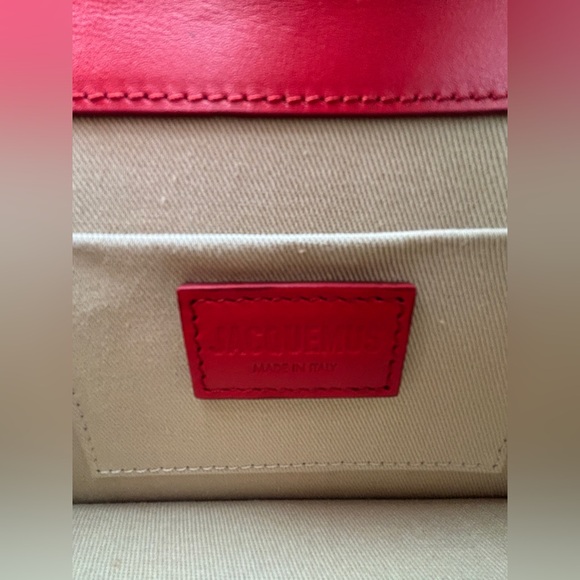 [NWT] Jacquemus Le Chiquito Moyen Leather Top Handle Bag Red - Picture 6 of 10